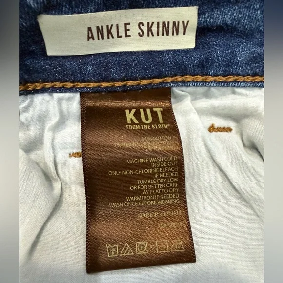 Kut from the Kloth / Distressed Blue Skinny Jeans / women’s/ Size 6 - Picture 9 of 10